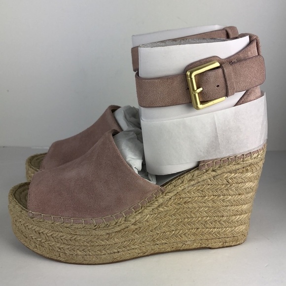 NEW Marc Fisher Adalyn 5 Espadrille Peep Toe Wedges - Picture 7 of 12